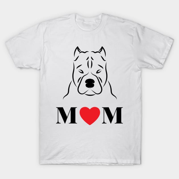 Pittie Mom T-Shirt by TeeTrafik